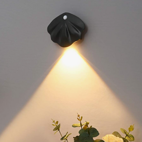 Shell-Shaped Rechargeable Motion Sensor LED Wall Light with Magnetic Mount