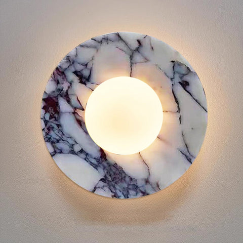 Natural Marble Globe Wall Light