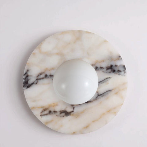Natural Marble Globe Wall Light