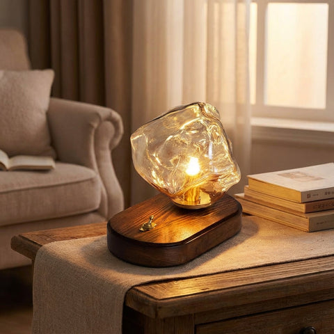 Nature-Inspired Accent Lamp with Organic Sculptural Form