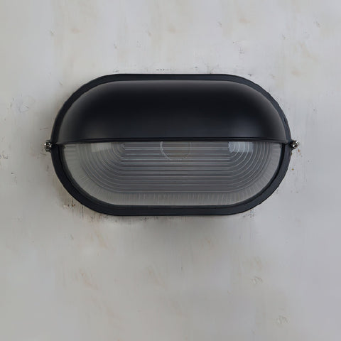 Industrial Glass Outdoor Wall Light for Porch and Patio Lighting