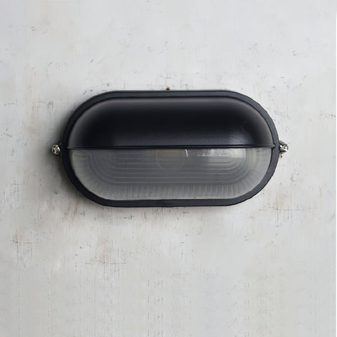 Industrial Glass Outdoor Wall Light for Porch and Patio Lighting