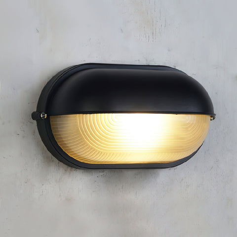 Industrial Glass Outdoor Wall Light for Porch and Patio Lighting