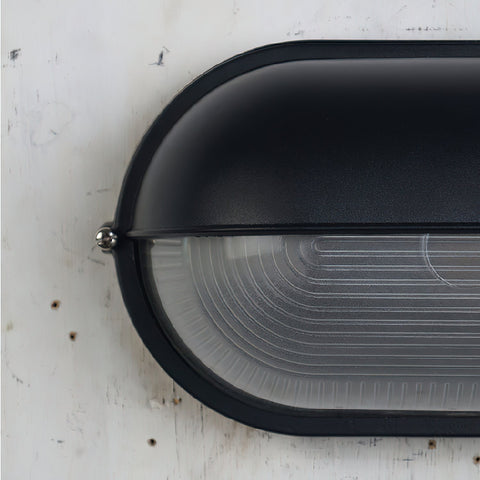 Industrial Glass Outdoor Wall Light for Porch and Patio Lighting