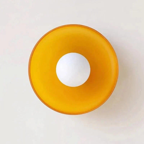 Scandinavian Glass Ceiling Light with Soft Ambient Glow for Modern Interiors