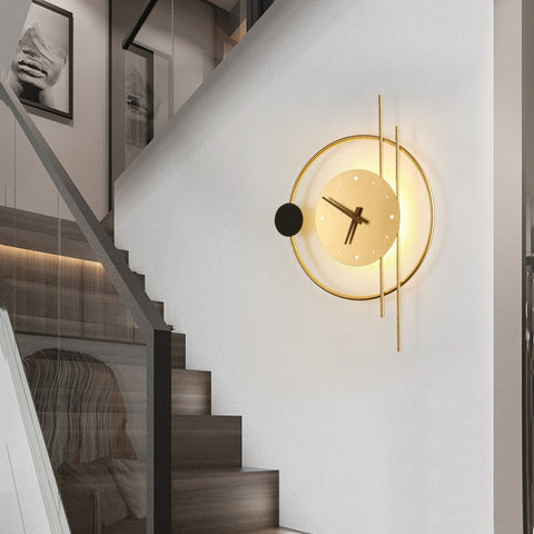 Illuminated LED Wall Clock for Living Room and Bedroom Accent Decor