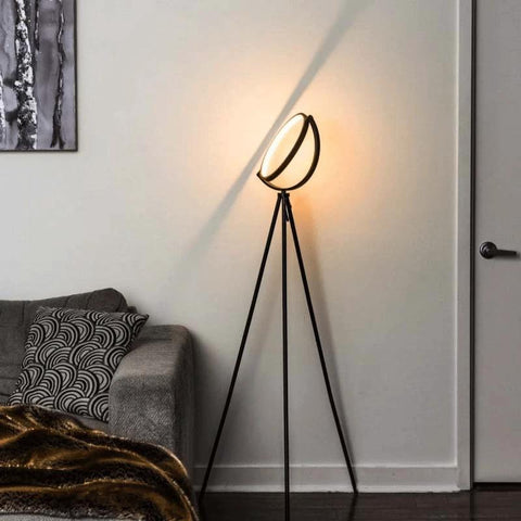 Tripod Floor Lamp with Adjustable LED Ring — product view