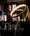Tripod Floor Lamp with Adjustable LED Ring — product view