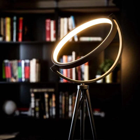 Tripod Floor Lamp with Adjustable LED Ring — product view