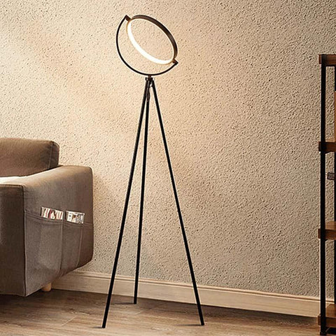 Tripod Floor Lamp with Adjustable LED Ring — product view