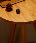 Wooden Floor Lamp with Integrated Side Table — product view