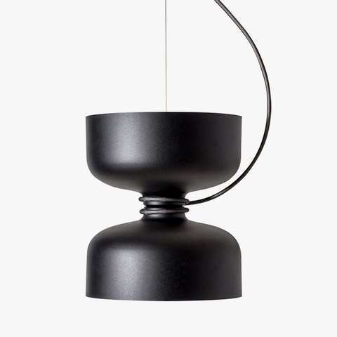 Metal Pendant Light with Sculptural Cup Shade