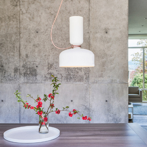 Metal Pendant Light with Sculptural Cup Shade