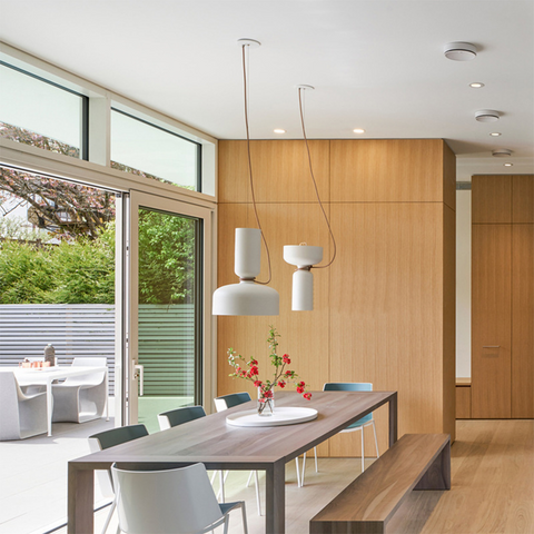Metal Pendant Light with Sculptural Cup Shade