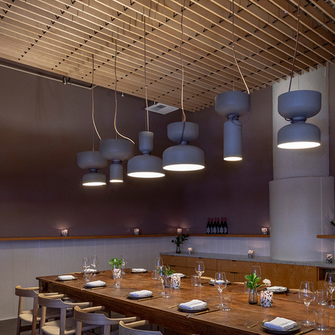 Metal Pendant Light with Sculptural Cup Shade