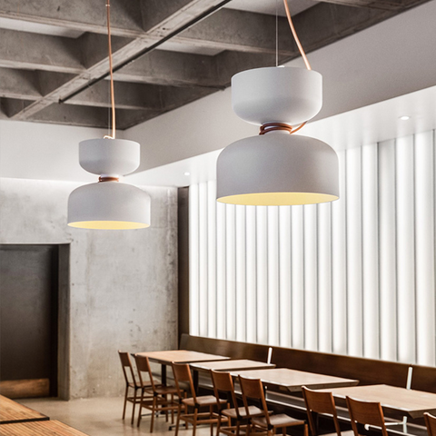 Metal Pendant Light with Sculptural Cup Shade