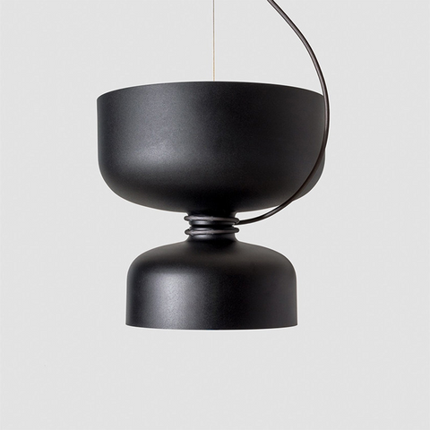 Metal Pendant Light with Sculptural Cup Shade