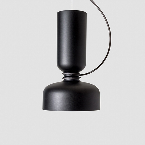 Metal Pendant Light with Sculptural Cup Shade