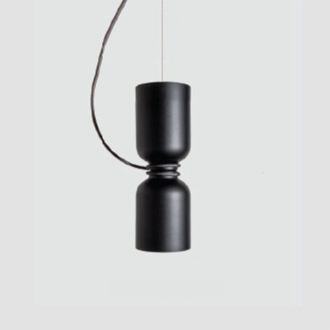 Metal Pendant Light with Sculptural Cup Shade