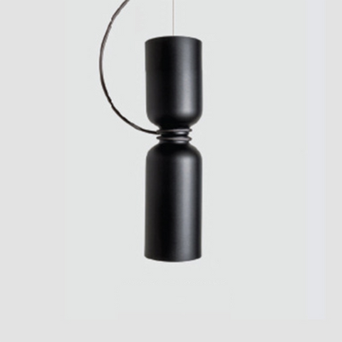 Metal Pendant Light with Sculptural Cup Shade