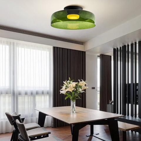 Modern Layered Glass LED Ceiling Light for Contemporary Living Spaces