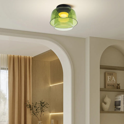 Modern Layered Glass LED Ceiling Light for Contemporary Living Spaces