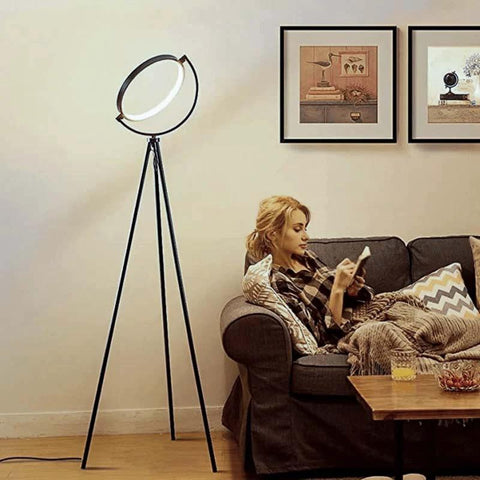 Tripod Floor Lamp with Adjustable LED Ring — product view