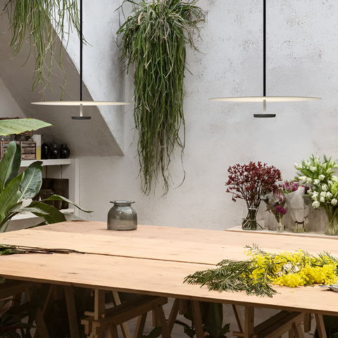 Pendant Light with Slim Circular Scandinavian LED Design