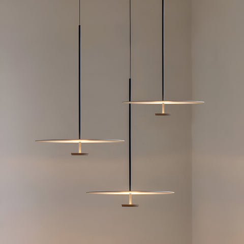 Pendant Light with Slim Circular Scandinavian LED Design