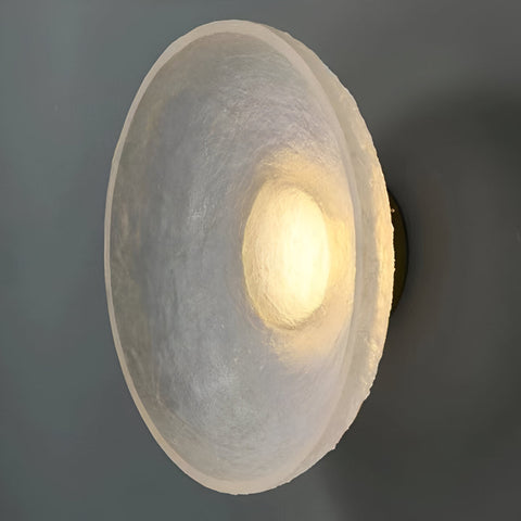 Wall Light with Textured Resin and Rounded Nordic Design