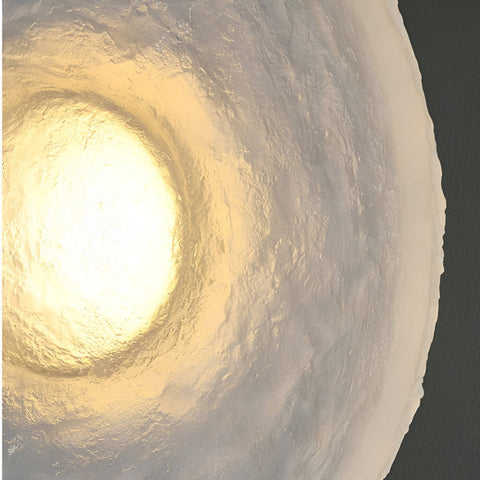 Wall Light with Textured Resin and Rounded Nordic Design