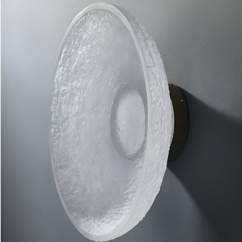 Wall Light with Textured Resin and Rounded Nordic Design