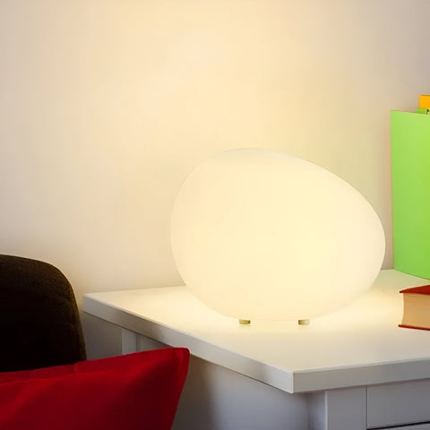 Pebble-Shaped LED Table Lamp with Three-Color Adjustable Light