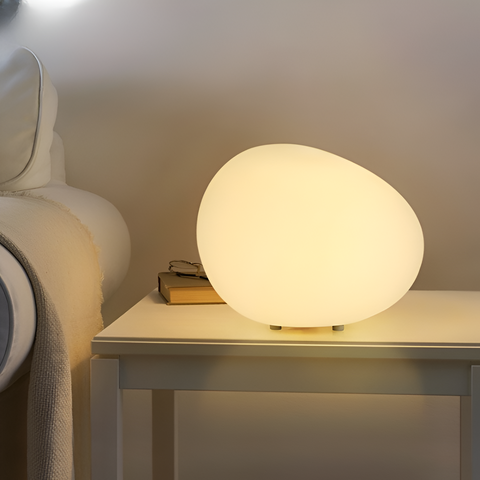 Pebble-Shaped LED Table Lamp with Three-Color Adjustable Light
