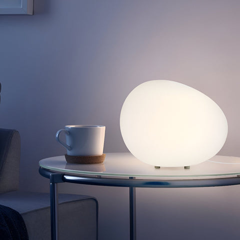 Pebble-Shaped LED Table Lamp with Three-Color Adjustable Light