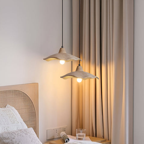 Pendant Light with Flower-Shaped Cement Shade