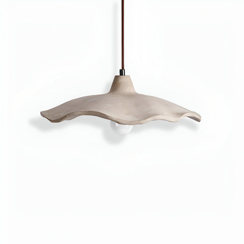 Pendant Light with Flower-Shaped Cement Shade