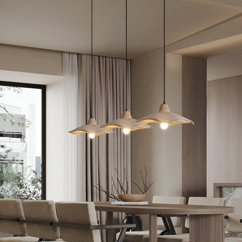 Pendant Light with Flower-Shaped Cement Shade