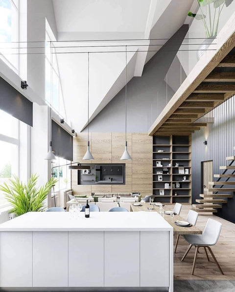 Concrete Cone Pendant Light for Kitchen Island and Dining Lighting