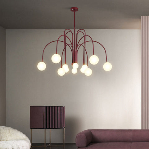 Multi-Light Globe Chandelier for Dining and Living Room Lighting