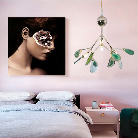 Branch-Style Glass Chandelier for Bedrooms and Living Room Lighting