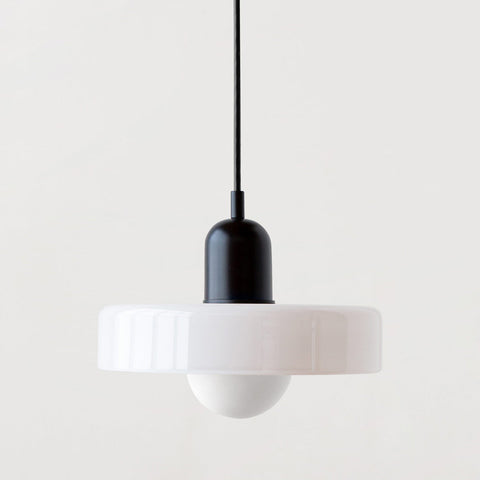 Bauhaus Glass Pendant Light with Adjustable Suspension for Modern Interiors