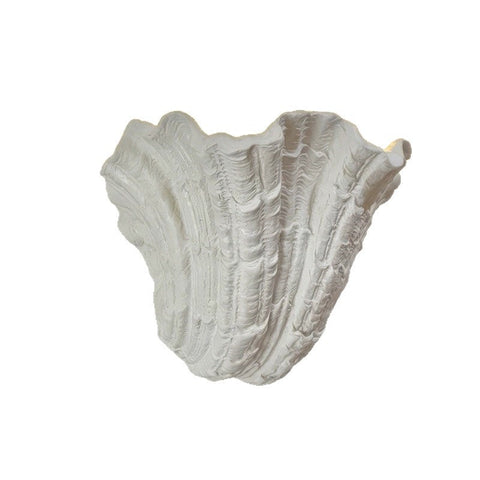 Wall Light with Sculptural Plaster Shell Shade