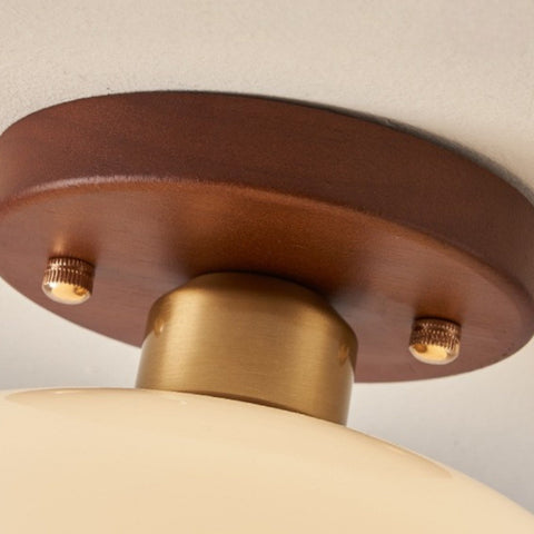 Bauhaus Glass Flush Mount Ceiling Light for Bedrooms and Hallways