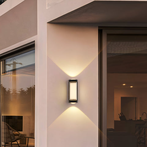Outdoor Wall Light with Up-and-Down Acrylic Design