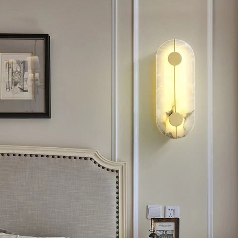 Wall Light with Minimalist Marble Design