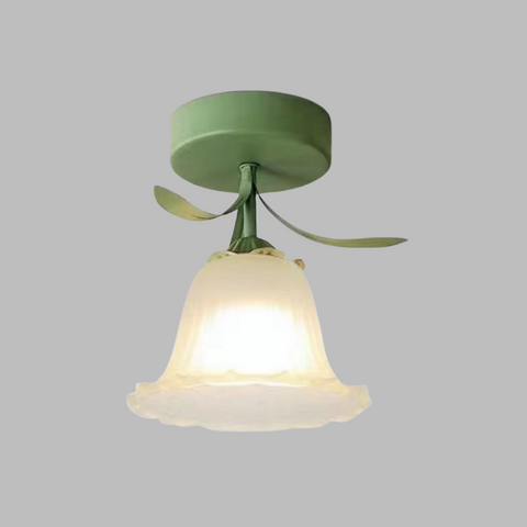 Glass Flower Ceiling Light with Petal Shade