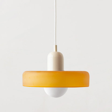 Bauhaus Glass Pendant Light with Adjustable Suspension for Modern Interiors