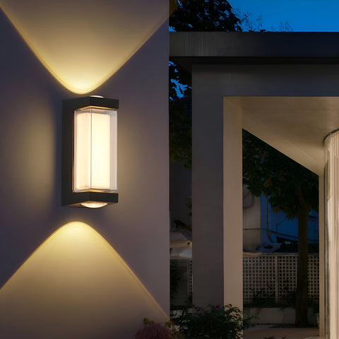 Outdoor Wall Light with Up-and-Down Acrylic Design