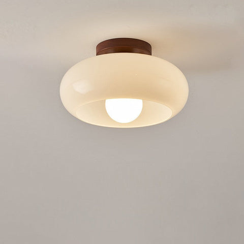 Bauhaus Glass Flush Mount Ceiling Light for Bedrooms and Hallways